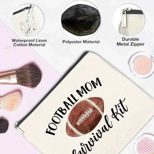 Football Player Mom Gift Football Lover Makeup Bag Gift for Football Player, Thank You Gifts for Football Mom Cosmetic Bag
