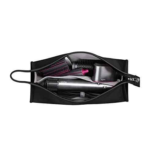 Buwico PU Leather Travel Case Portable Storage Bag for Dyson Airwrap Styler/Dyson Supersonic Hair Dryer, Waterproof Anti-scratch Dustproof Shockproof Protection Organizer Travel Gift Case (Black)
