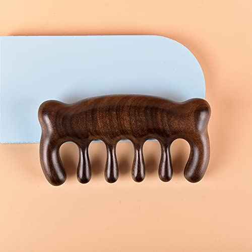 TAN MUJIANG Wooden Hair Comb Massage Cute Bear