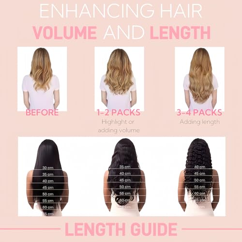Tape in Hair Extensions Real Human Hair Double Stitched Invisible Seamless 20pcs 50g (Lightest Blonde, 24 inch)