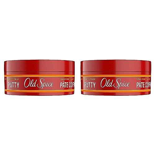 Old Spice Hair Styling Putty for Men, High Hold Matte Finish, 2.22 Oz Each, Twin Pack, NEW Formula