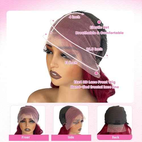 MX angel Long Wavy Heat Resistant Fiber Celebrity Half Hand Tied Synthetic Lace Front Blond Auburn Mix Natural Wig