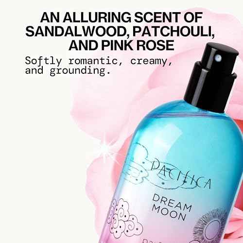 Pacifica Dream Moon Spray Perfume 2 fl oz ? Bergamot, Pink Rose, Vanilla, Sandalwood & Patchouli ? Clean, Vegan & Cruelty-Free Natural Perfume