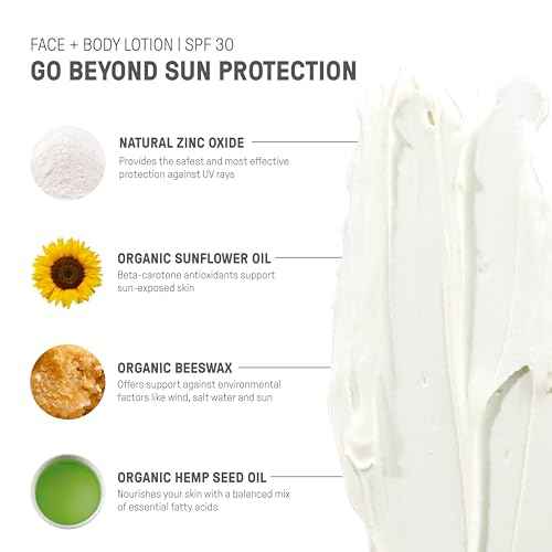 Raw Elements Face and Body Mineral Sunscreen SPF 30 Tube, Organic Sunblock Daily Protection, Non Toxic Reef Safe, Water Resistant, Cruelty Free, 3 oz (Pack of 2)