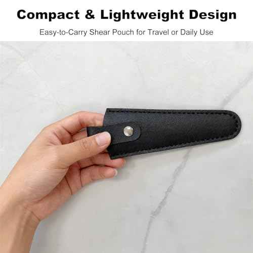2Pcs Scissor Case Leather Shears Cover for Hairstylists Travel and Hair Stylist Scissors Holder with Zipper Pouch Protective Carrying Bag for Hairdressers Shear Cases for Traveling Hair Tools