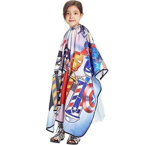 Kids Barber Cape Hair Cutting Hairdressing Salon Styling Cloth Apron Cover Gown for Children Boys Girls Toddler
