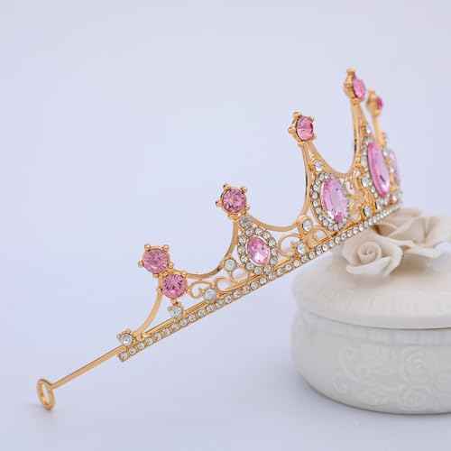 FORSEVEN Crystal Tiaras Birthday Crown for Women Wedding Rhinestones Princess Party Headbands Hair Accessories for Women and Girls Halloween Decorations Headband