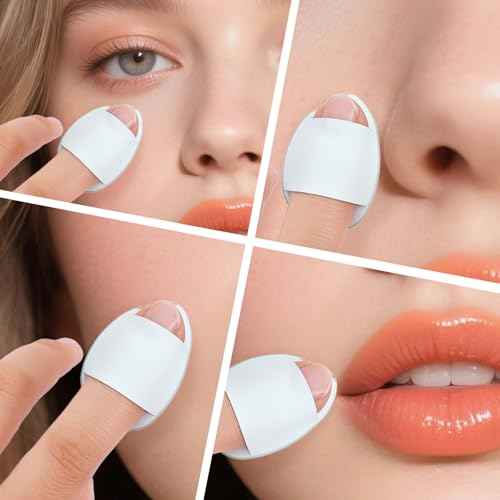 30 Pcs Mini Powder Puff & mini makeup sponge Set£¬with Storage Box - setting powder puff, Dual-Use (Dry/Wet) for Foundation, Concealer & Eyeshadow - Soft.Finger powder puff&makeup puff£¬ Makeup Sponge