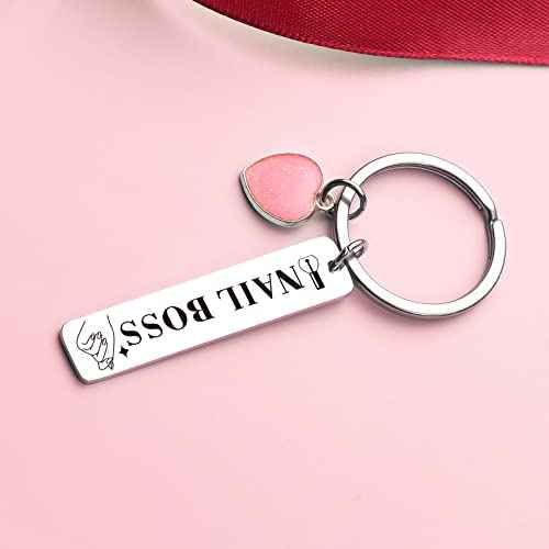 ZNOSVEI Nail Boss Keychain Nail Technician Jewelry Artist Gift Keychain