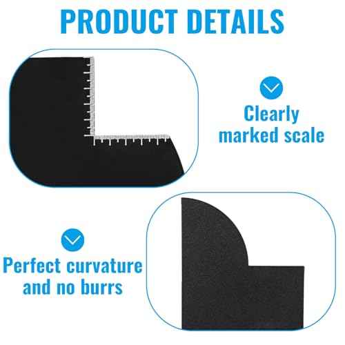 Enhancement Card for Barbers with Measurement Indicators, 4 Pack Reusable Hairline Shaping Tool, Beard Line Up Template, Color Spray Edge Guide, Professional Barber Supplies for Men