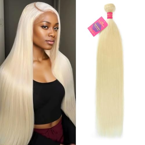 613 Bundles Hair 28 Inch Straight Bundles 14A Grade100% Unprocessed Brazilian Virgin Human Hair 1 Bundle Blonde Weave 100g