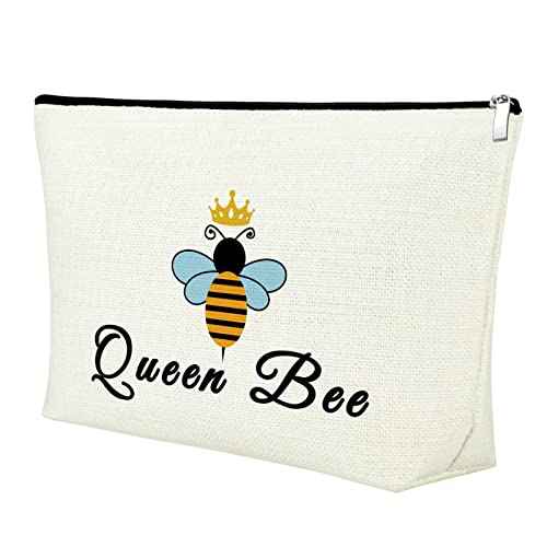 Bee Gifts for Bee Lovers Makeup Bag Bee Inspirational Gifts Bee Themed Gifts for Teachers Cosmetic Bag Valentines Day Honeybee Gifts Beekeeper Gifts for Women Birthday Christmas Gifts Travel Pouch