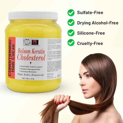 MODA - Cholesterol Deep Conditioning Hair Cream with Keratin, Panthenol, Collagen Amino Acids, Jojoba Oil, and Vitamin E ? 64 Oz