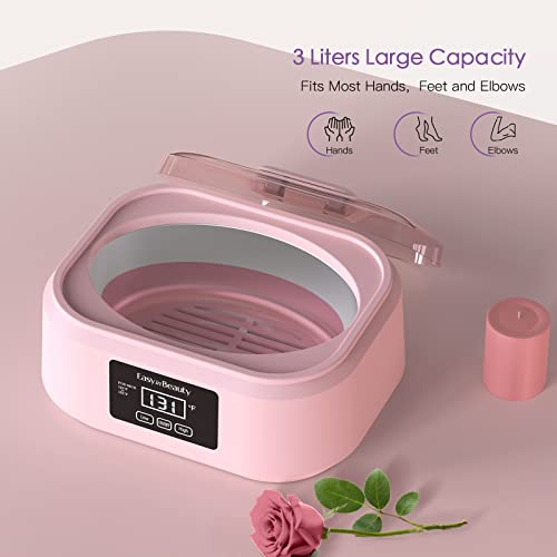 EasyinBeauty Paraffin Wax Machine for Hand and Feet, Touchscreen 3000ml Paraffin Wax Warmer with 6 Packs Rose Wax (2.64 lbs), Paraffin Hot Wax Spa for Therapy, Paraffin Bath for Smooth & Soft Skin