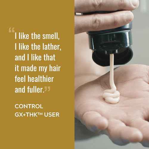 Just for Men Control GX + THK Thickening Shampoo and Conditioner with Grey Reduction, Shampoo for Thinning Hair with Alpha Keratin, Thickens Hair Up to 20%, Works with Every Hair Texture, 4 oz