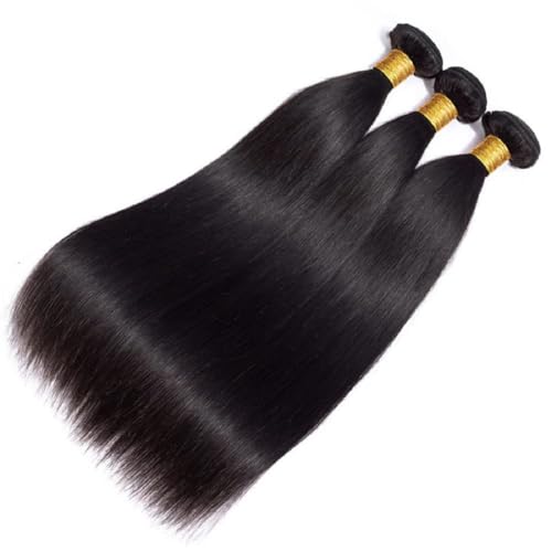 Straight Bundles Human Hair 20 22 24 Inch 100% Unprocessed Brazilian Virgin Hair Straight Weave Bundle Human Hair Bundles Real Natural Black Human Hair Extensions