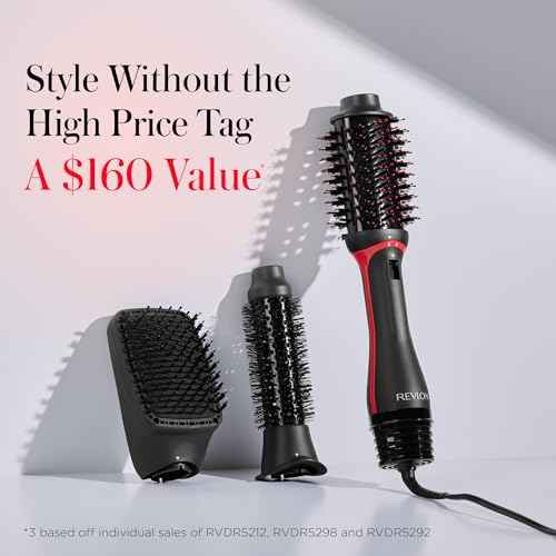REVLON 3-in-1 Multi-Styler - Dry, Curl, Smooth, Shape and Volumize in One-Step - Blow Dryer Brush, Heated Styler and Hair Straightening Brush in One, Gorgeous Salon Blowouts Without The High Price