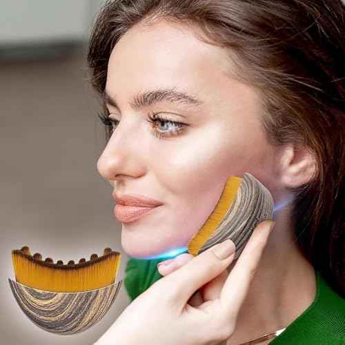 Lymphatic Contour Face and Body Brushes, The Lymphatic Drainage Massager for Face, Dry Brushing Face Brush, Chin & Jawline Sculpting, Ergonomically Designed to Fit The Skin Precisely (1 Set)