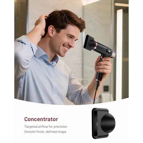 Dual Voltage Ionic Hair Dryer with Diffuser - 1875W High-Speed Blow Dryer for Women, Fast Drying, No Heat Damage, Low Noise, Lightweight, European Travel 110V-120V/220V-240V, Gifts for Women