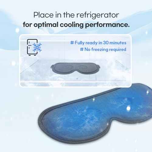 HuBDIC Hubicare Eye Cool Gel Mask for Eye Massager, Cooling Eye Mask with Detachable Strap ?Reusable Gel Eye Pad for Puffiness, Dry Eyes, Migraines & Relaxation Cold Compress