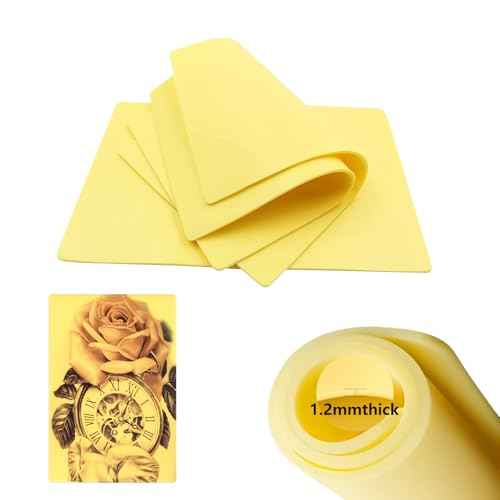 Tattoo Skin Practice - 3 Pcs 8 x 12 inch Large Size Double Sides Blank tattoo practice skins - fake skin for tattoos and permanent makeup