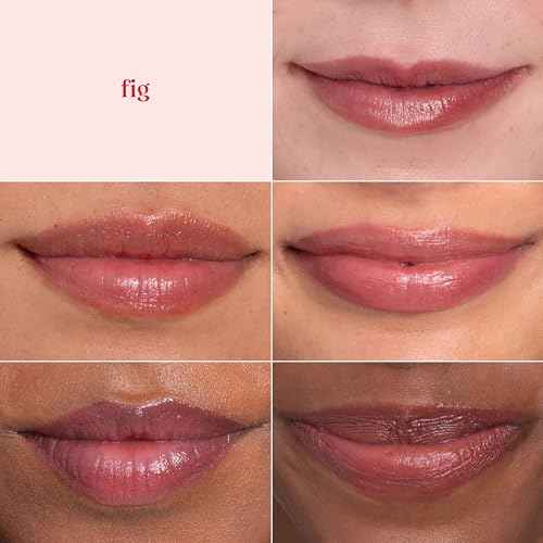 Burt's Bees Christmas Gifts, Lip Shimmer Nude Collection, Tinted Lip Balm Stick, Moisturizing for Hydration with Natural Glowy Pigmented Finish & Buildable Color, Value Pack, 3 Tubes x 0.09 Oz