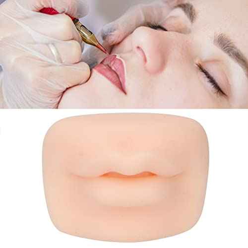 Silicone Lip Model, 3D Tattoo Practice Lips Module Soft Fake Lips for Permanent Makeup Tattoo Practice, Education Display, Teaching Instructions