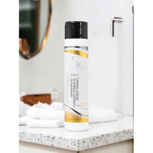 3 in 1 SHAMPOO/CONDITIONER/BODY WASH, with ALOE VERA, ARGAN & COCONUT OIL, ROSEMARY EXTRACT, CAMELLIA Leaf Extract, 10 FL oz.