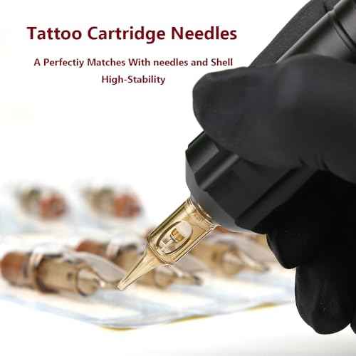 Tattoo Cartridges Needles with Membrane Mixed Sizes Box of 50 Pcs (50PCS # 12RM Mixed,5,7,9,11,13)