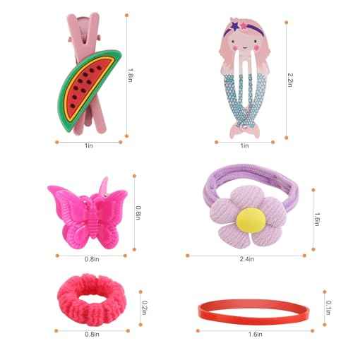 Toddler Girls Hair Accessories Kit, Little Girl Hair Clips Set Hair Stuff Kids Hair Ties Accessory Kits Variety Pack Cute Barrettes Hair Clip Sets Toddlers accesorios cabello ni?as 4-6 3 4 5 Year Old