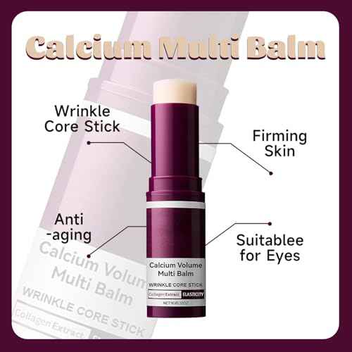 Vitaliq Cemenrete, Calcium Volume Multi Balm,Korean Collagen Moisturing Stick,Repair moisturizing Cream,Anti-aging,Hydrating,Firming Skin, Almond & Vitamin E for Neck, Face (2PCS)