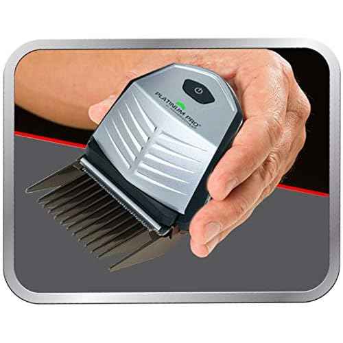 MANGROOMER - PLATINUM PRO New Self-Haircut Kit and Advanced Hair Clippers with Lithium Max Battery, 9 Length Guards and Included Bonus Storage Case, 2 Piece Set
