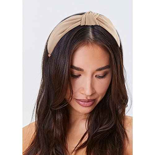 YISSION 4PCS Knotted Headbands - Non Slip Wide Fashion Head Bands for Women and Girls - Black and White Top Knot Accessories