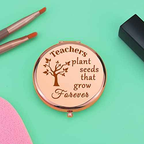 Teacher Gifts for Women Thank You Gift for Teacher Compact Makeup Mirror Teacher Appreciation Gifts Graduation Gifts for Teachers Folding Makeup Mirror Christmas Retirement Birthday Gifts