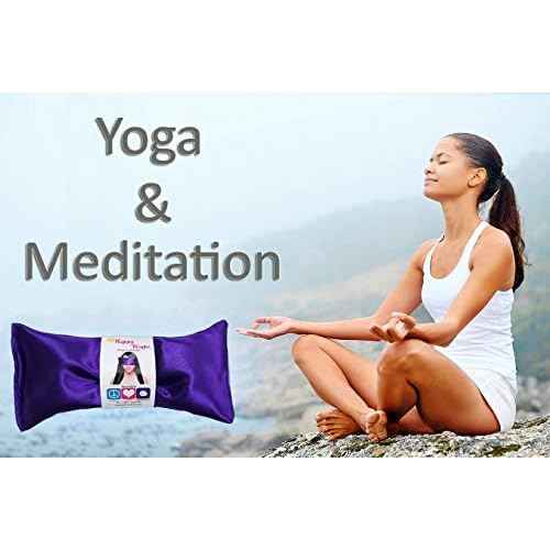 Lavender Eye Pillow - Hot Cold Weighted Eye Pillows for Relaxation, Sleep, Stress, Migraine Relief, Yoga - Aromatherapy Gifts for Women, Birthday, Teachers, Made in USA by Happy Wraps - Emerald