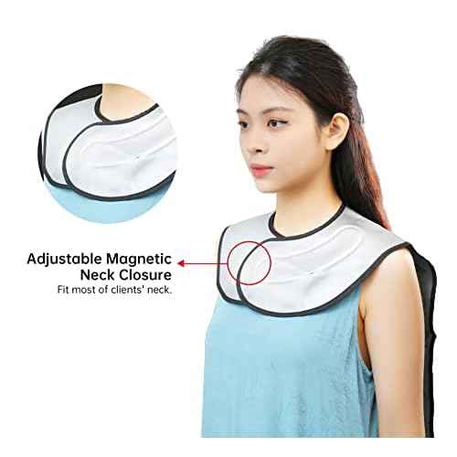 PERFEHAIR Hair Cutting Collar Tool, Salon Hairdressing Hair Dye Cape with Angular & Straight Cutting Guidelines, Waterproof