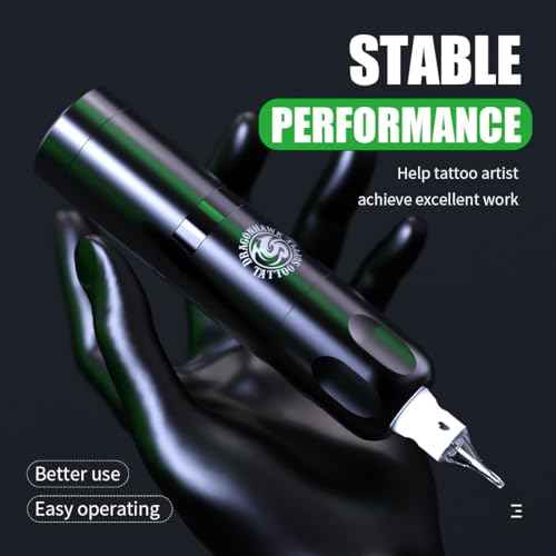 Dragonhawk Cordless Tattoo Gun, Rotary Tattoo Pen Machine, Power by Mcore-A1 Motor for Beginners