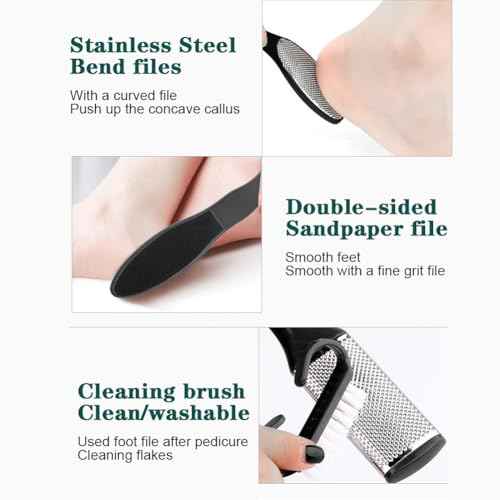 Professional Pedicure Foot Spa Set,10 in 1 Pedicure Set for Feet, Stainless Steel Foot Care Kit, Rasp Dead Skin Remover