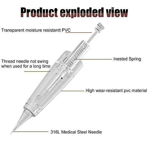 Permanent Eyebrow Makeup Tattoo Machine Kit with 700mAh Wireless Battery 15 pcs Cartridge Needles Microblading Supply for Eyebrow Lip Eyeliner Microshading Supplies(Pink Tattoo Kit)