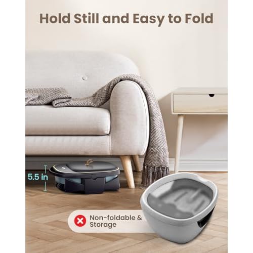 Puboo Collapsible Foot Spa Bath Massager with Heat, 95-115¡ÆF Precise Temp Control, Motorized Massage Rollers & Acupressure, Heated Foot Bath Soak Tub, Fits US Men¡¯s Size 11, Gift for Christmas