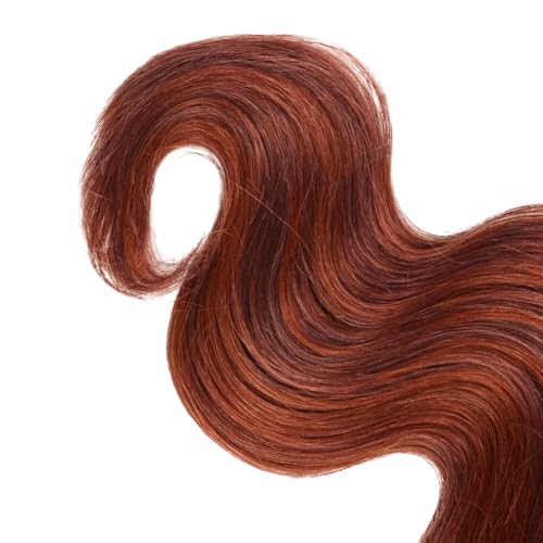 P33/350 Bundle Ombre Orange Brown Body Wave Human Hair Bundles Highlight Copper 3 Bundles 18 20 22 Inch Two Tone Reddish Brown Mixed With 350 Ginger Bundle