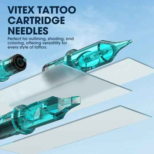 INKin Tattoo Cartridge Needles, Disposable Tattoo Needles #10 Bugpin 0.3mm Round Liner 14RL Cartridge Durable Needle Cartridges with Membrane for Tattoo Machine Tattoo Supplies 20Pcs (1014RL)