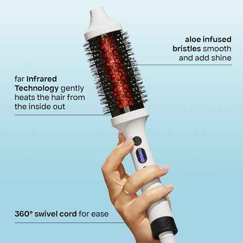 BONDIBOOST Infrared Thermal Brush, Heated Thermal Round Brush for Smooth + Shiny Hair, Dry Hair Styling for Instant Volume, Less Hair Breakage + Minimizes Snags, Frizz-Free