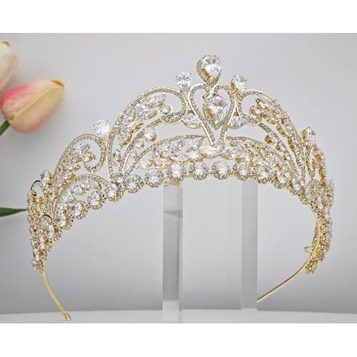 luxury Bridal Tiaras and Crowns for Women Cubic Zirconia CZ Wedding Headpiece Prom Birthday Quince Queen Hair Accessories Zircon Gift Jewelry