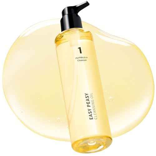 numbuzin No.1 Cleansing Oil | Easy Peasy Cleansing Oil | Makeup Removing Facial Cleanser | Ingredients from Corn, Macadamia Seed | Waterproof Makeup, Blackhead Care| Lightweight | 6.76 fl. oz.
