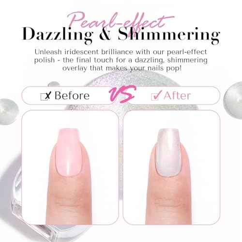 AZUREBEAUTY Chrome Quick Dry Nail Polish | Shine Pearl, Natural Lustrous Enamel | DIY Manicure & Pedicure with Chrome Finish