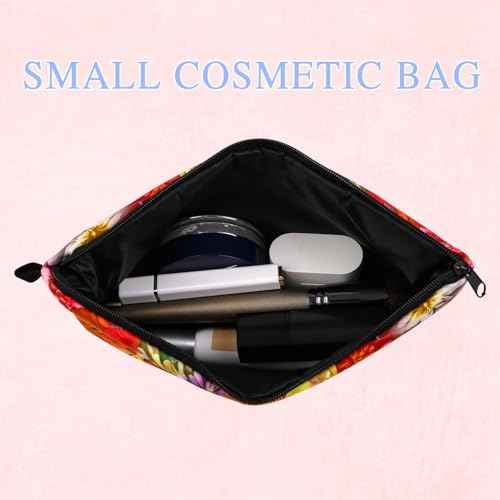 Cosmetic Bag for Women Small Travel Make Up Bag Travel Toiletries Pouch with Zipper for Organizing Small Items Travels Accessories Gift Bags for Birthday Christmas (NR10833)