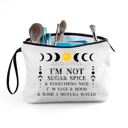 Spiritual Unusual Birthday Gift for Women Teenager Girl Small Cosmetic Makeup Bag for Purse Witch Stuff