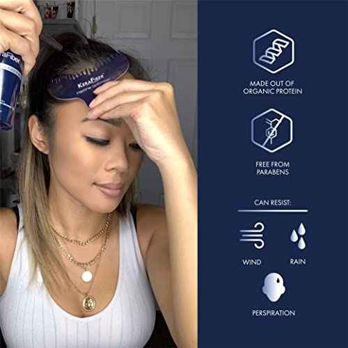 KeraFiber Professional Hair Building Fibres - Natural Keratin Hair thickener Fibres, Hair Powder for Men and Women, Full Head of Hair in 30 Seconds-Hair Fibres Dark Brown (5g/0.17oz) - Travel Pack