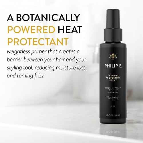 PHILIP B Thermal Protection Spray 4.2 oz. (125 ml) | Plump, Shine & Protect Hair from Heated Hair Tools